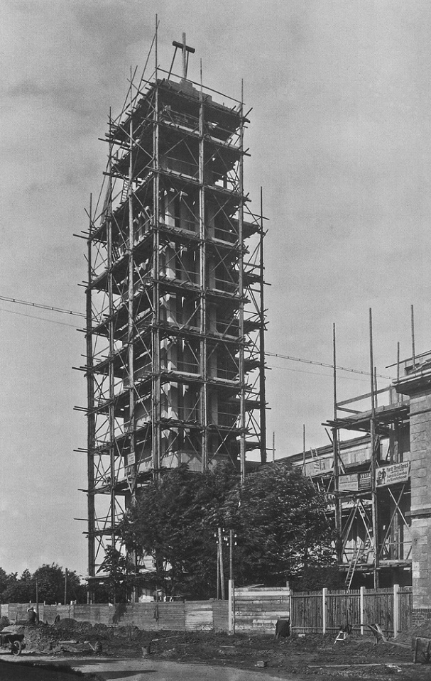 Leipzig-Gohlis | Versöhnungskirche | Baustelle 1932 | Foto: Atelier Hermann Walter