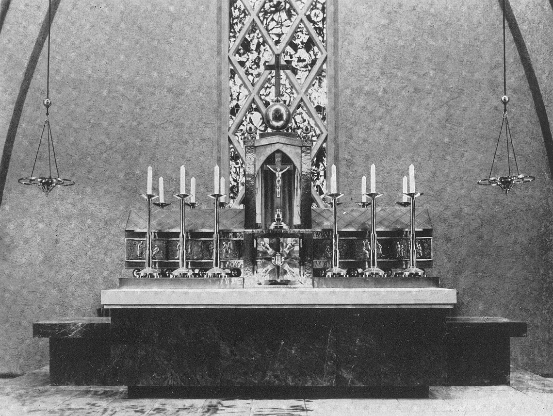 St. Ingbert | St. Hildegard | Hochaltar um 1930 | Bildquelle: Die christliche Kunst 26, 1929/30, 334